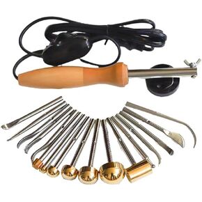 Electric Fabric Flower Maker, Fake Flower Making Kit, Adjustable Temperature, with 17 Ironing Heads & Bag, Anti-Scalding Bracket, DIY Artificial Fabric Flower Making Tool