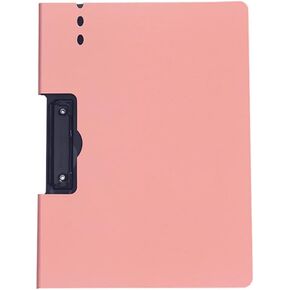 MAFELOE A4 Size File Folder Writing Clipboards with Cover Closure and Pen Clip, Collapsible 360 Degree- Pink 1 Piece（Horizontal）