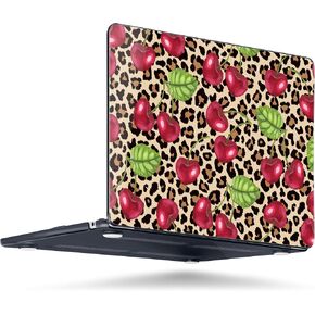 MEEgoodo for MacBook Air 15 inch Case (M4/M3/M2) 2025 2024 2023, Cover Fit Model(A3241/A3114/A2941) for 15.3-inch Laptop, Clear Shell with TPU Keyboard & Webcam Cover, White & Pink Bows in Kuwait