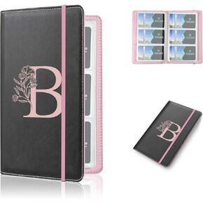 Letter Business Card Book Holder Organizer for Women Men, 240 Card Capacity, Portable Name Card and Credit Card Holder for Professionals (S)