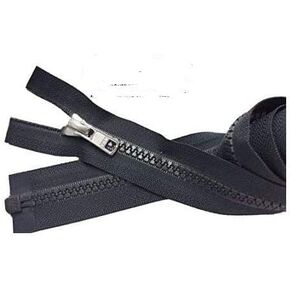 YKK® - 30 Inches Sport Vislon Jacket Zipper, YKK® #5 Molded Plastic Separating - Medium Weight Made in USA (Charcoal Grey #579)
