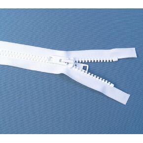 YKK Zipper, White #10 Brand Separates at The Bottom, Marine Grade Metal Tab Slider, Heavy Duty (48" Inch)