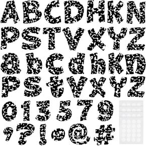Harloon 216 Pcs Bulletin Board Letters for Classroom Back to School Decor 4 Inch Composition Alphabet Numbers Black White Cutout Letters Numbers Punctuations Symbols for Bulletin Board Display