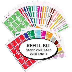 Doctor Stuff - File Folder Labels, Alphabet Letter I, Compatible with Smead Alpha-Z Acc/ACCS - SMAM Series Alpha Stickers Pink, 1-5/8" x 1", 100 Labels per Package