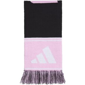 adidas Messi Scarf - Show Off Your Messi Fandom with a Soft Knit Scarf, Inter Miami Colors, Black/Pink/White, One Size in Saudi Arabia