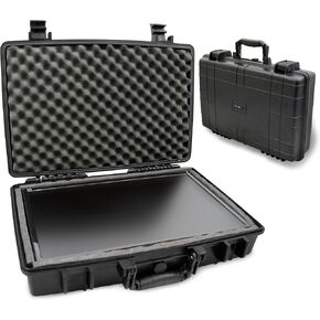 CASEMATIX Portable Monitor Case for 15.6" to 17" Gaming Monitors or Laptop Portable Screens, Impact Resistant Screen Cover with Padded Foam, Travel Case Fits Accessories for 15.6 to 17.3 Inch Screens