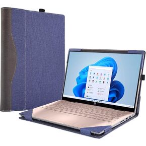 Protective Case Cover for Hp Pavilion X360 Convertible 14-dy Laptop 14t-ek 14-ek 2-in-1 [Not Other Models] Notebook Sleeve Computer Bag Protective PU Leather Shell (red Wine)