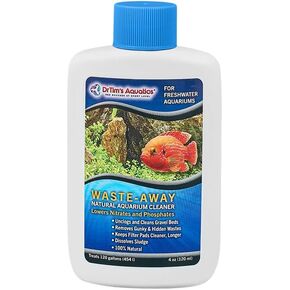 DrTim’s Aquatics Freshwater Waste-Away – 4 oz – Natural Aquarium Solution for Managing Organic Waste and Supporting Clean Freshwater Tank Environments