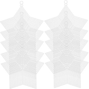 TOPPERFUN Smooth Surface Plastic Mesh Sheets Embroidery Yarn for DIY Coasters Bags
