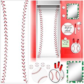 Blue Locker Accessories Kit Locker Organizer Magnetic Mirror Whiteboard Pen Holder Small Carpet for Storage Organizing Shelf Back to School Party Supply