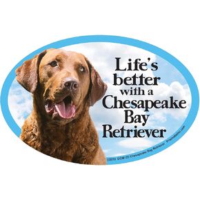 Prismatix Chesapeake Bay Retriever Oval Dog Magnet for Cars