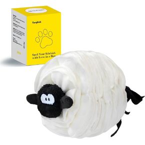 Upgraded Snuffle Lamb Toy Ball with Squeak, Treat Dispensing Puzzle Toy for Dogs - Slow Feeder and Fun Toys to Keep Bored Dogs Busy