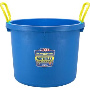 دلو التخزين متعدد الأغراض Fortiflex للكلاب/القطط والخيول ، 40 ربعًا ، أزرق