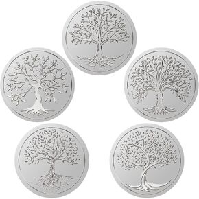 CRASPIRE 100pcs 2 Inch Floral Silver Foil Stickers Achievement Excellence Honor Words Silver Embossed Envelope Seals Stickers Round Self Adhesive Stickers Medal Decoration Label for Certificate Seals