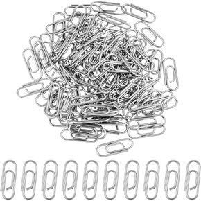100PCS Metal Mini Paper Clips 0.6inch (15mm) Small Paperclips Super Cute Tiny Paperclips Finish Steel Tiny Paper Clips Journaling Decorative Small Papers Clip for Office School Home Desk Organizers