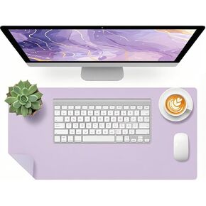 Bloss Purple Leather Desk Mat,Leather Mouse Pad,Desk Protector Mats,Large Mouse Pad,Office Desks Mats,Desks Mat for Keyboard,Dual-Side Computer Mouse Pads Writing Pad for Office/Home.23.6"x 13.8"