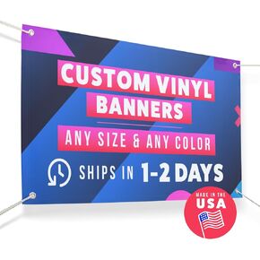 Personalized Vinyl Banner – Vinyl Printed Customizable Banner for Indoor and Outdoor Use (3'x10') in Saudi Arabia