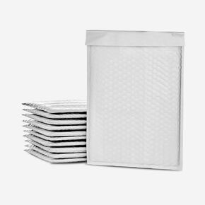 Premium Poly Bubble Mailers 8.5 x 12 inch - 100 pack, Waterproof Padded Envelope, Self-Seal Cushioning Bubble Envelopes for Small Business Ecommerce shipping jewelry, makeup, etc. MADE IN USA