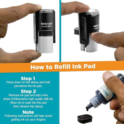 MaxMark Round Self Inking Emoji Stamp - Star - Purple Ink in Saudi Arabia