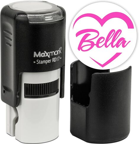 Maxmark Round Self Enking Stamp - Star - Purple Ink in Kuwait