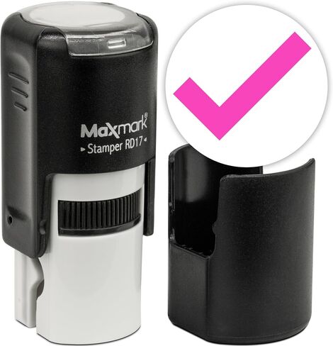 Maxmark Round Self Enking Stamp - Star - Purple Ink in Kuwait