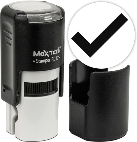 Maxmark Round Self Enking Stamp - Star - Purple Ink in Kuwait