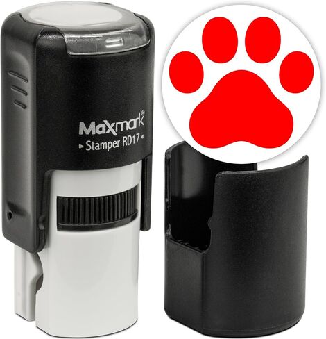 MaxMark Round Self Inking Emoji Stamp - Star - Purple Ink in Saudi Arabia