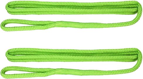 Extreme Max 3006.2168 BoatTector Premium Double Braid Nylon Fender Line Value 2-Pack - 3/8" x 6'، أسود in Kuwait