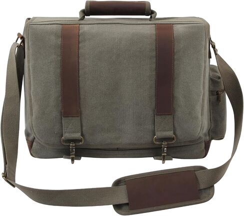 Rothco Vintage Canvas Pathfinder Bag Bag Bag مع لهجات جلدية in Saudi Arabia
