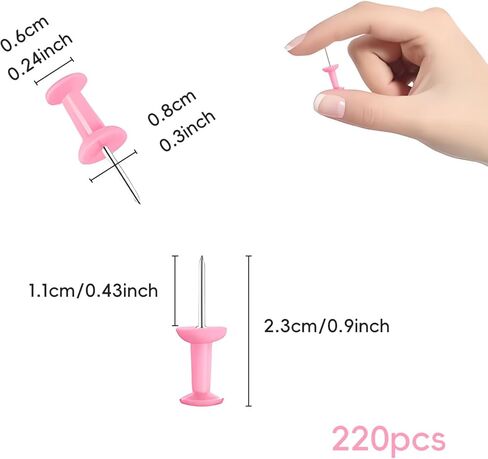 220 Count Pink Push Pins ، والتي يمكن استخدامها لتعليق الأوراق والصور والمذكرات والأعمال الفنية الصغيرة على ألواح الإعلانات أو ألواح الفلين أو الجدران. in Kuwait