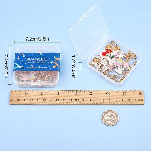 Sunnyclue 1 Box DIY 12 زوجًا مقطعًا على أقراط مقطع ذات طابع وردي على طقم صنع القرط للبالغين للمجوهرات صنع المجوهرات in Saudi Arabia