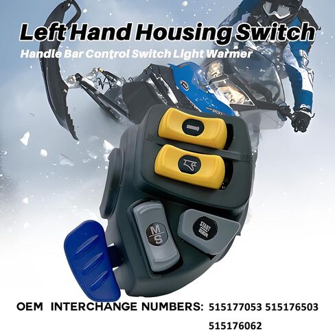 مفتاح الإسكان لليد اليسرى 515177509 مناسب لـ Ski-Doo GSX Renegade MXZ Summit Expedition Grand Touring Skandic مقبض شريط التحكم مفتاح الإضاءة الأكثر دفئًا in Kuwait