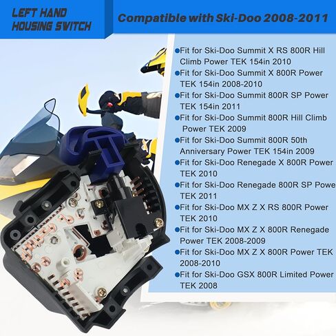 مفتاح الإسكان لليد اليسرى 515177509 مناسب لـ Ski-Doo GSX Renegade MXZ Summit Expedition Grand Touring Skandic مقبض شريط التحكم مفتاح الإضاءة الأكثر دفئًا in Kuwait