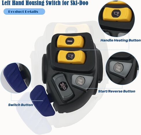 مفتاح الإسكان لليد اليسرى 515177509 مناسب لـ Ski-Doo GSX Renegade MXZ Summit Expedition Grand Touring Skandic مقبض شريط التحكم مفتاح الإضاءة الأكثر دفئًا in Kuwait