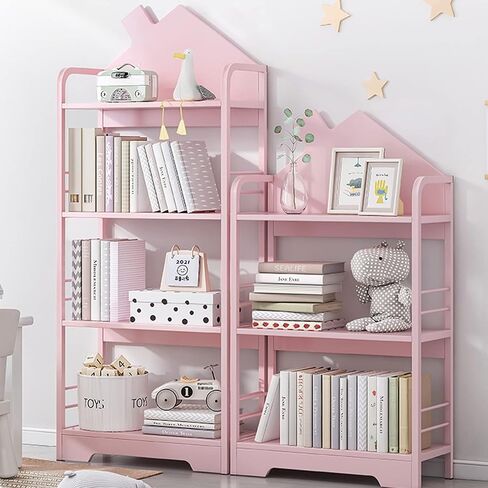 Bookshelf Floor-to-Ceiling Three-Tier Bookshelf Living Room Display Rack Book Storage Rack Bedroom Rack Office File Rack Bookshelves and Bookcases in Saudi Arabia