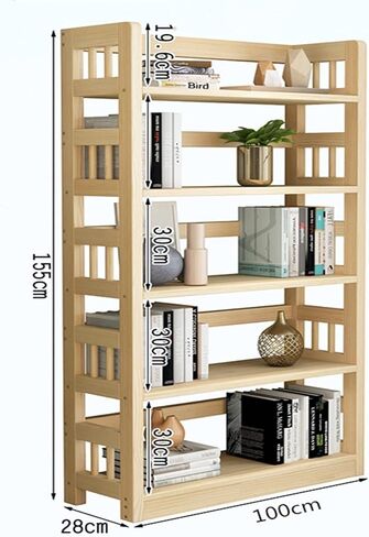 Bookshelf Indoor 5-Layer Shelf Floor-to-Ceiling File Rack Storage Rack Suitable for Living Room Study Office Storage Display Rack Bookshelves and Bookcases(60cm) in Saudi Arabia