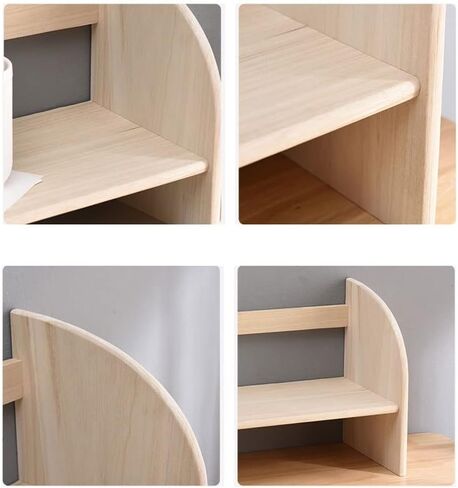 Bookshelf Multifunctional Desktop Bookshelf Home Creative Double-Layer Bookshelf Storage Rack Suitable for Study Office Desktop Bookshelves and Bookcases in Saudi Arabia