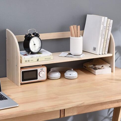 Bookshelf Multifunctional Desktop Bookshelf Home Creative Double-Layer Bookshelf Storage Rack Suitable for Study Office Desktop Bookshelves and Bookcases in Saudi Arabia