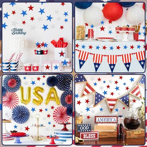 ملصقات نجمة الرغوة 90 PCS 4 يوليو ملصقات رغوة الرغوة الأحمر الأبيض الأزرق اللمعان ملصق ذاتي لاصق ملصق بريق بريق على شكل نجم in Kuwait