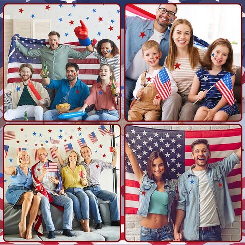 ملصقات نجمة الرغوة 90 PCS 4 يوليو ملصقات رغوة الرغوة الأحمر الأبيض الأزرق اللمعان ملصق ذاتي لاصق ملصق بريق بريق على شكل نجم in Kuwait