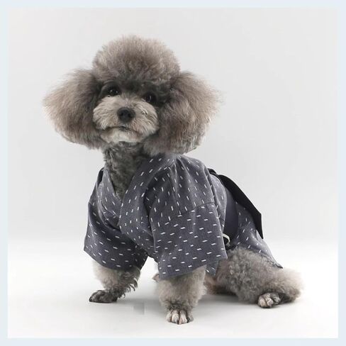 MANON ROSA Dog Costume Japanese Yukata Kimono - Traditional Pet Kimono Cosplay for Small & Medium Dogs, Puppies & Cats, Breathable Adjustable Summer Outfit (Sky Blue,XXS) in Saudi Arabia