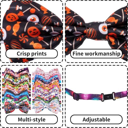 30 PCS Holiday Dog Bow Ties Bulk for Medium Large Dogs 4th of July Patriotic Dogs Bowties with Adjustable Ties Assorted Holiday Bow Ties Party Grooming L in Saudi Arabia