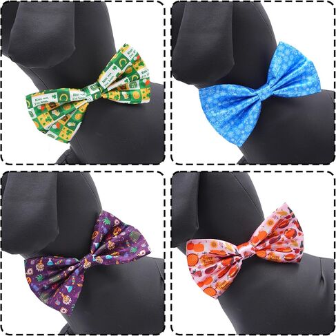 30 PCS Holiday Dog Bow Ties Bulk for Medium Large Dogs 4th of July Patriotic Dogs Bowties with Adjustable Ties Assorted Holiday Bow Ties Party Grooming L in Saudi Arabia