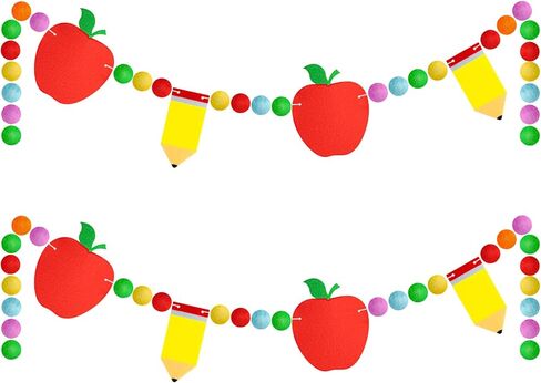 2 PCS قلم رصاص محسّة الكرة بالفصول الدراسية إلى المدرسة بوم بوم بول جارلاند ملونة مصنوعة يدويًا محسوسًا قلم رصاص معلوفة لليوم الأول من زخرفة الفصول الدراسية للحفلات المدرسية in Kuwait