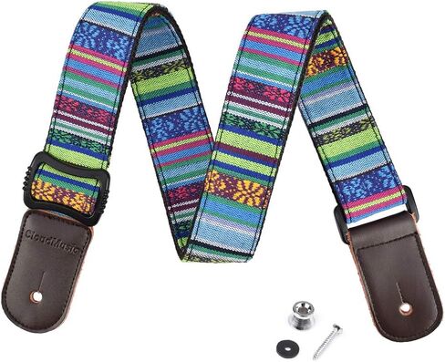 CLOUDMUSIC Ukulele Strap Blue Waves Hawaii Style For Soprano Concert Tenor Baritone(Blue Waves) in Kuwait