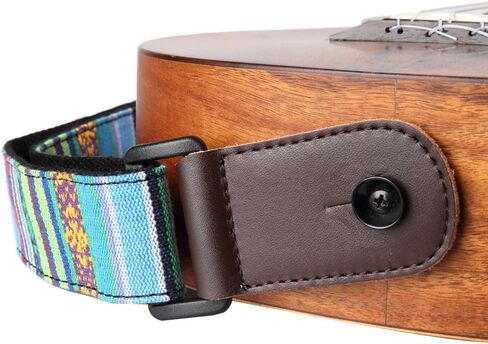 CLOUDMUSIC Ukulele Strap Blue Waves Hawaii Style For Soprano Concert Tenor Baritone(Blue Waves) in Kuwait