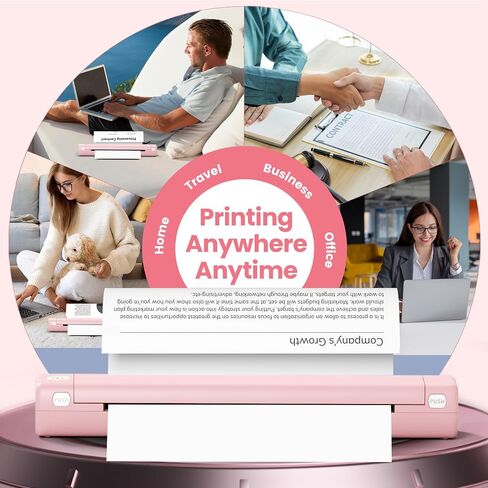 Phomemo M08F Portable Printers Wireless For Travel ، دعم الورق الحراري 8.5 "× 11" ، طابعة Bluetooth Thermal متوافقة مع iOS ، Android & Maptop ، طابعة متنقلة غير قديمة للمكتب ، المنزل ، المدرسة in Saudi Arabia