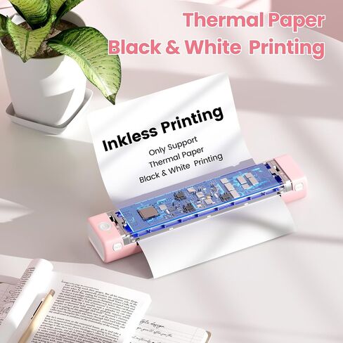 Phomemo M08F Portable Printers Wireless For Travel ، دعم الورق الحراري 8.5 "× 11" ، طابعة Bluetooth Thermal متوافقة مع iOS ، Android & Maptop ، طابعة متنقلة غير قديمة للمكتب ، المنزل ، المدرسة in Saudi Arabia