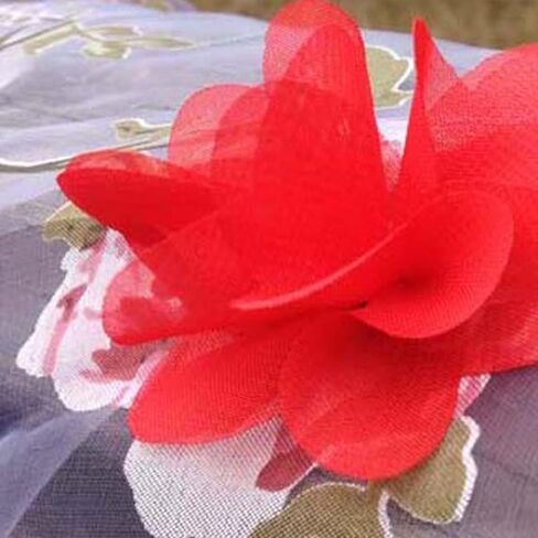 Tulle Fabric Roll 1 Yard Chiffon Flower Organza Lace Fabric for Backdrop Curtain Wedding Party Decoration Tulle Trim DIY Dress Costume in Saudi Arabia