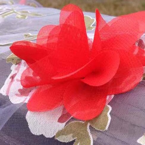 Tulle Fabric Roll 1 Yard Chiffon Flower Organza Lace Fabric for Backdrop Curtain Wedding Party Decoration Tulle Trim DIY Dress Costume in Saudi Arabia